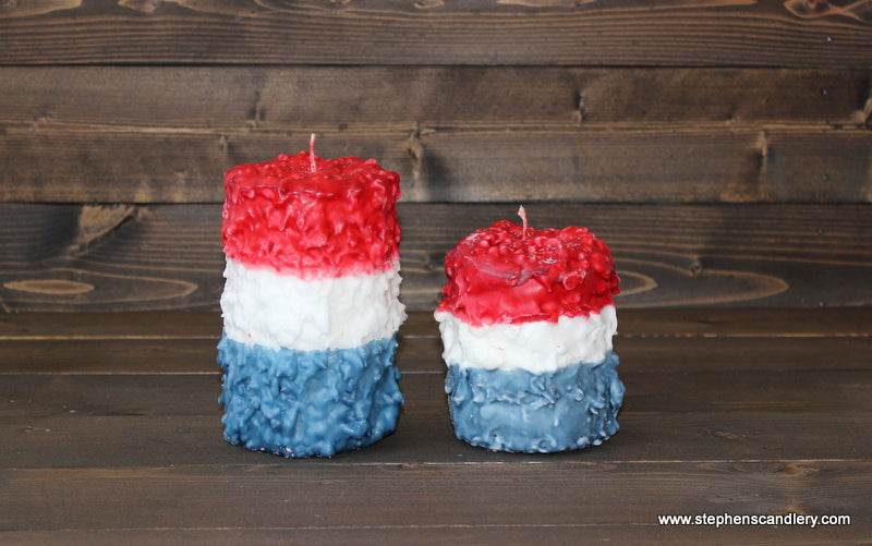 Americana Hand Caked Pillar Candle™