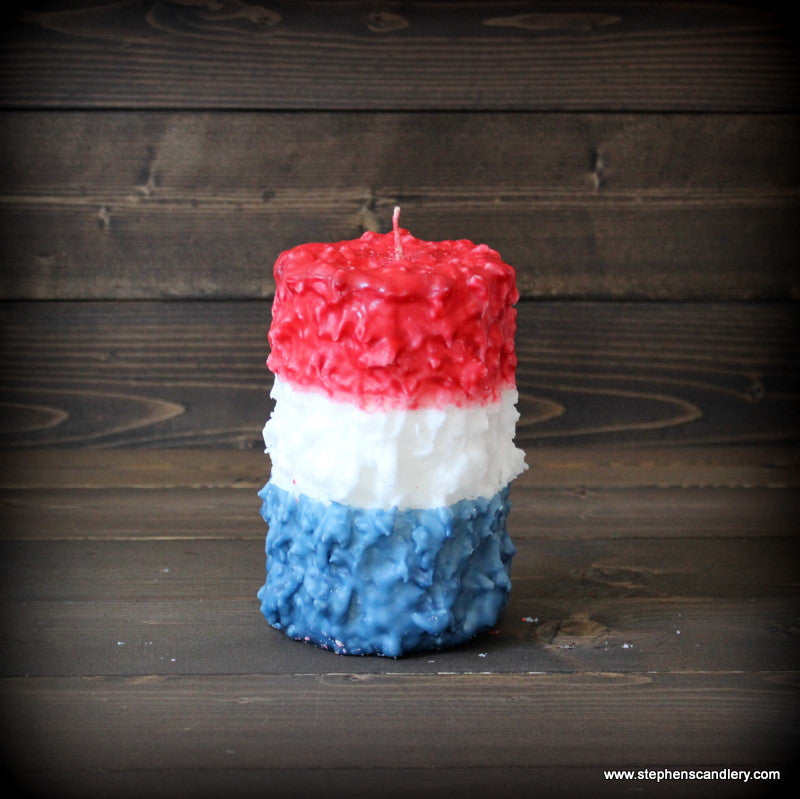 Americana Hand Caked Pillar Candle™